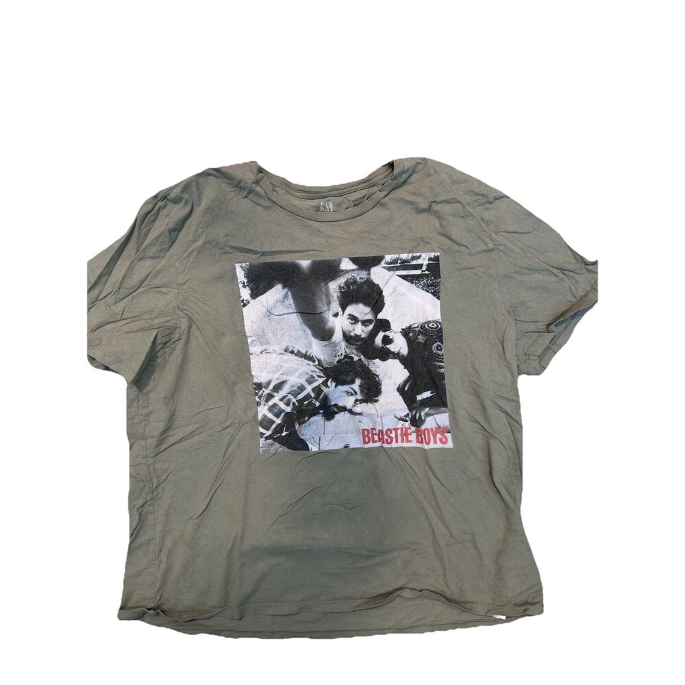 GAP Beastie Boys Graphic T-Shirt Olive Green Mens XXL Vintage Band Tee